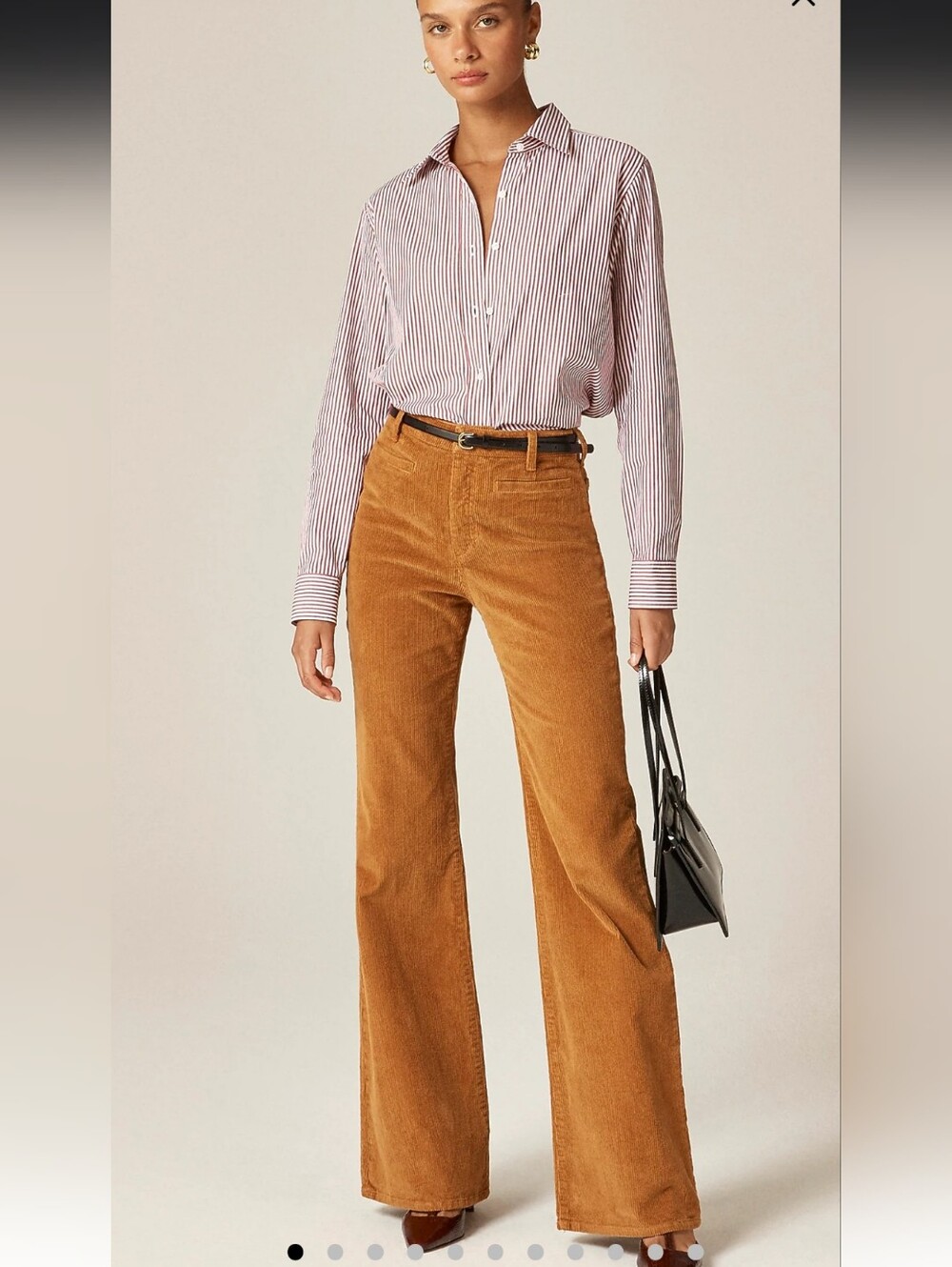J. Crew Corduroy Wide-Leg Jeans in Caramel Brown Size 31 NWT